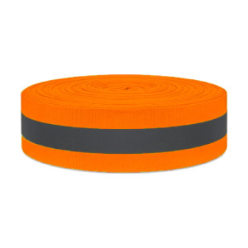 Dây phản quang vải màu cam khổ 5cm x 100m PQ02
