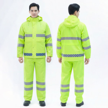 Bộ quần áo mưa phản quang cảnh sát giao thông 2 lớp A11, Size XL