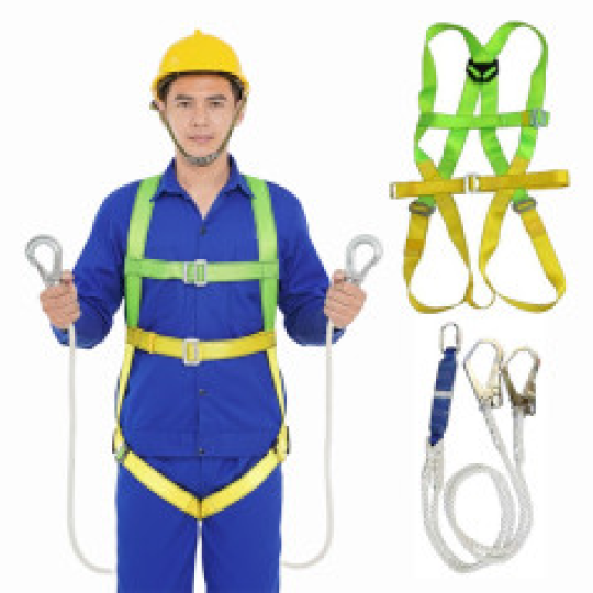 Dây đai bảo hộ toàn thân Adela cao cấp H-4501 C120, Dây đai H4501 + Dây chống sốc 2 móc EF32