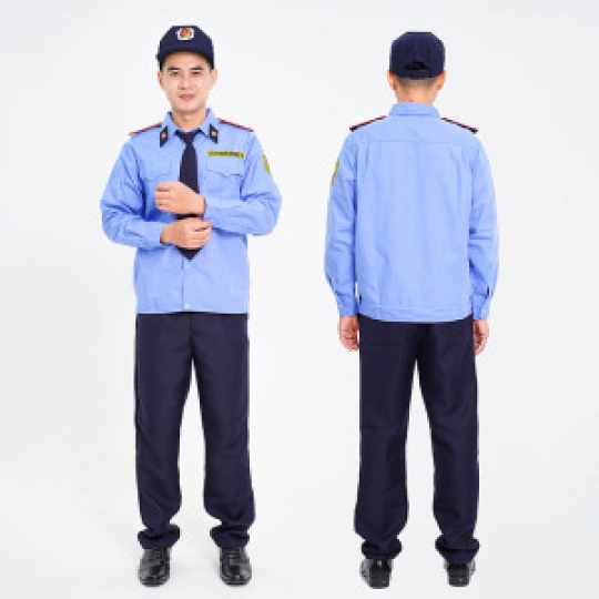 Quần áo bảo vệ dài tay bo đai cao cấp màu xanh, áo kate hàn và quần vải casmer BH01, Size 5 (L)