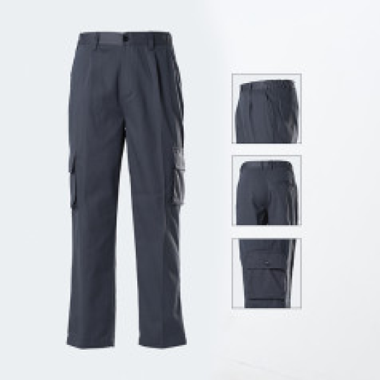 Quần bảo hộ lao động AV02 màu xám thiết kế túi hộp tiện lợi, Size XL - Vải kaki liên doanh